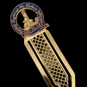 Masonic Freemason Order of Eastern Star Metal Bookmark PA 2000 OES